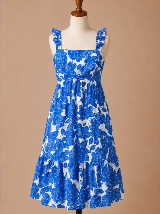 London Times Dresses & Skirts - London Times Blue & White Floral Midi Dress Size 10